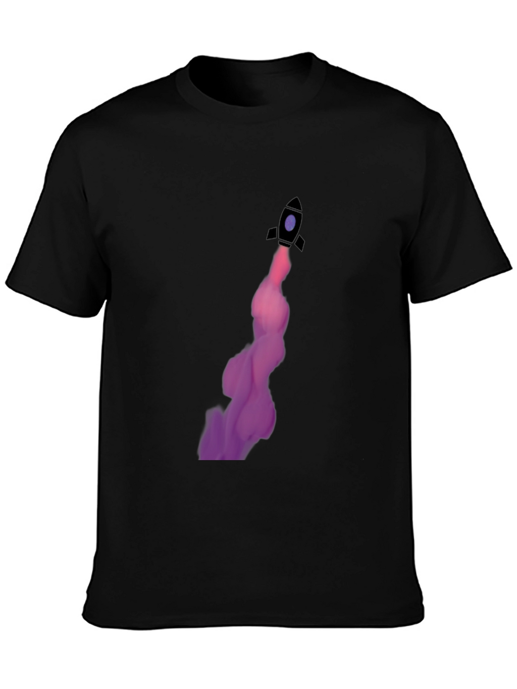 Rocket Launch Graphic Tee - Black Cotton Comfort