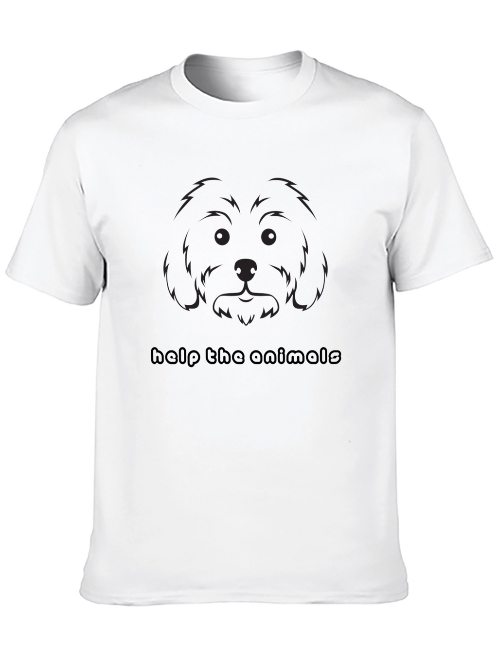 Black Animal Lover Tee - Help the Animals