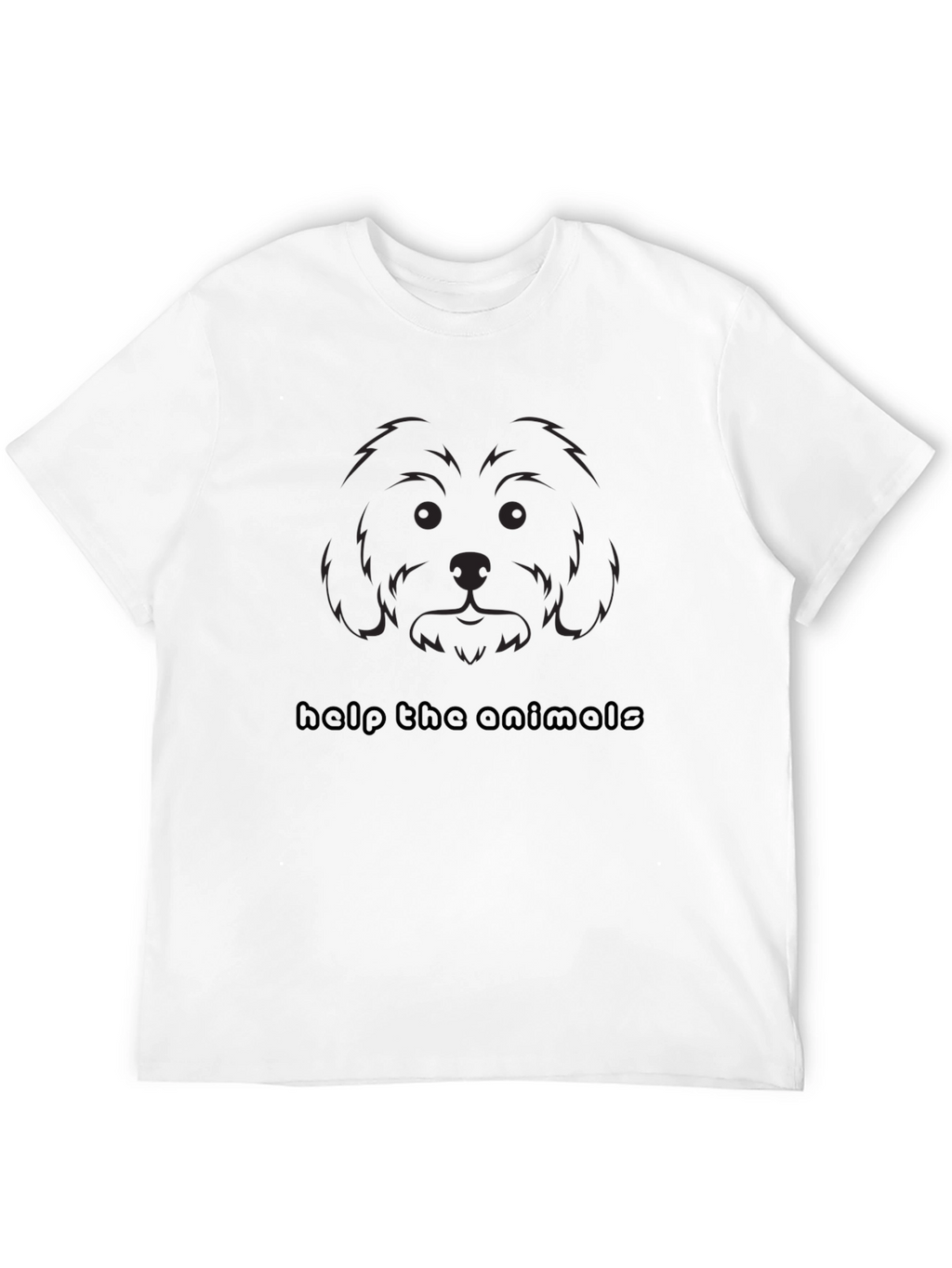 Black Animal Lover Tee - Help the Animals