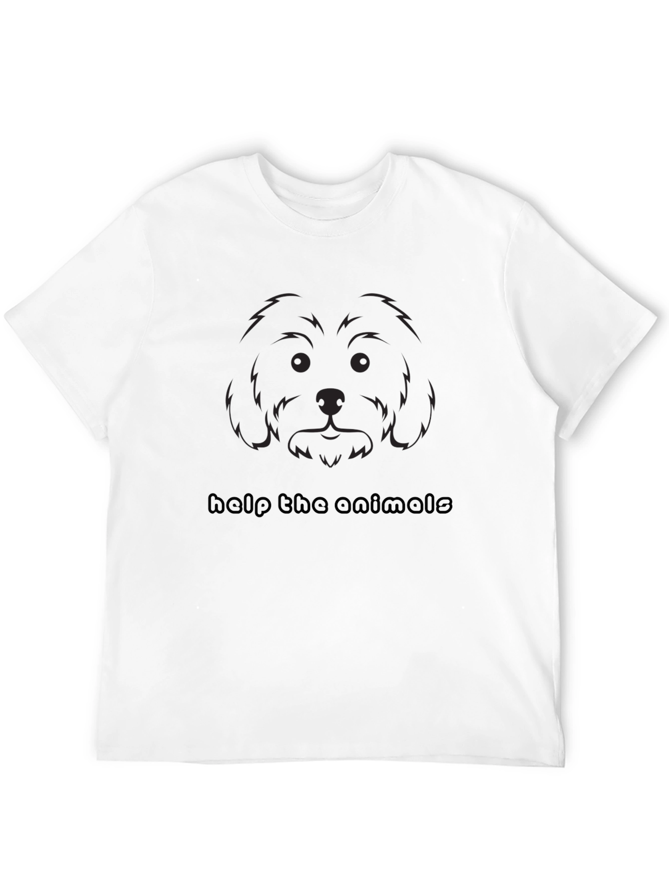 Black Animal Lover Tee - Help the Animals