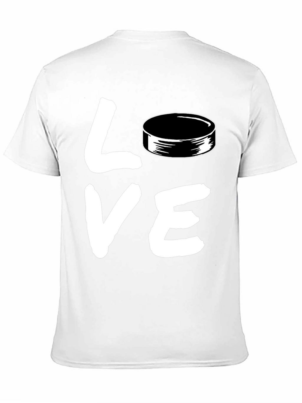 Hockey Love Graphic T-Shirt - Black Casual Style