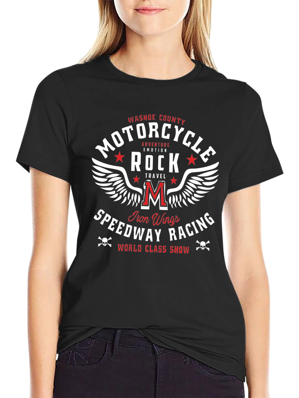 Motorcycle Rock Speedway Racing Graphic T-Shirt