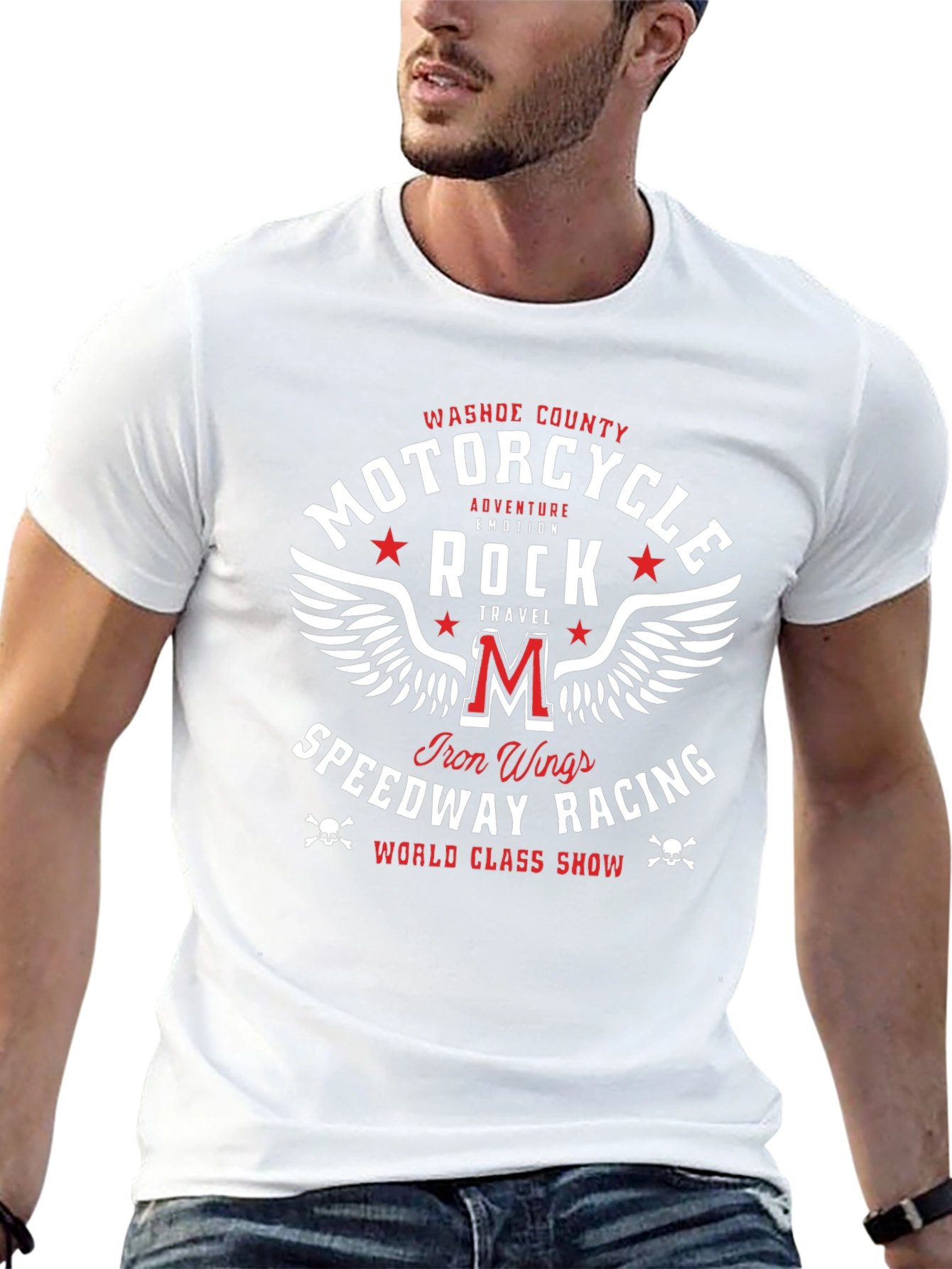 Motorcycle Rock Speedway Racing Graphic T-Shirt