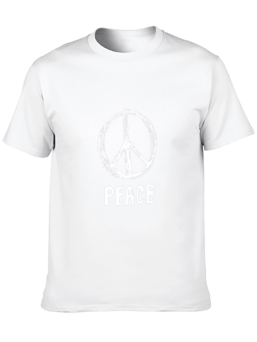 Peace Sign Graphic T-Shirt - Black Cotton Tee