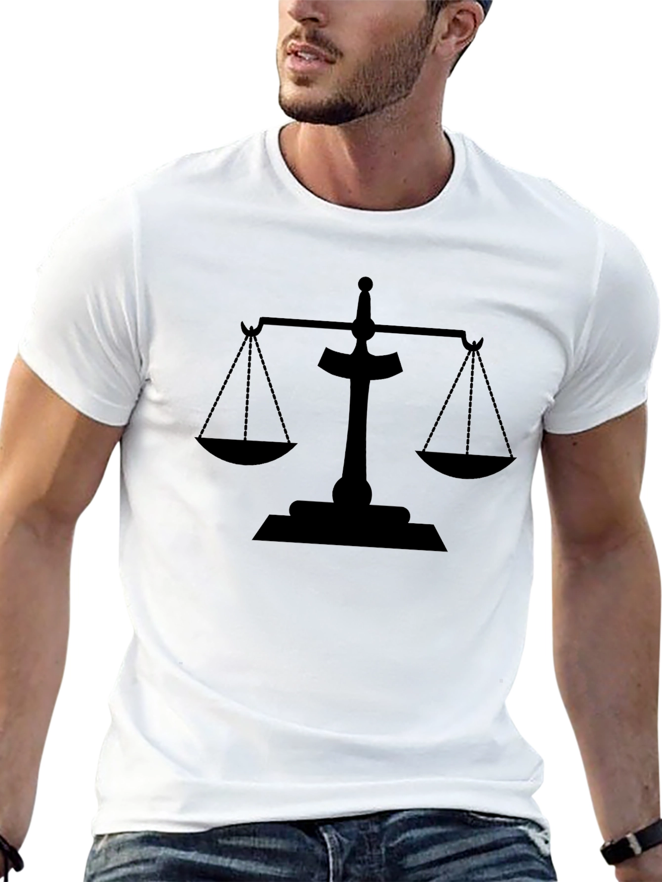 Scales of Justice Black Graphic Tee