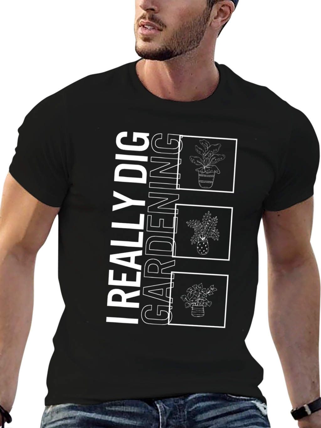 I Really Dig Gardening Black T-Shirt