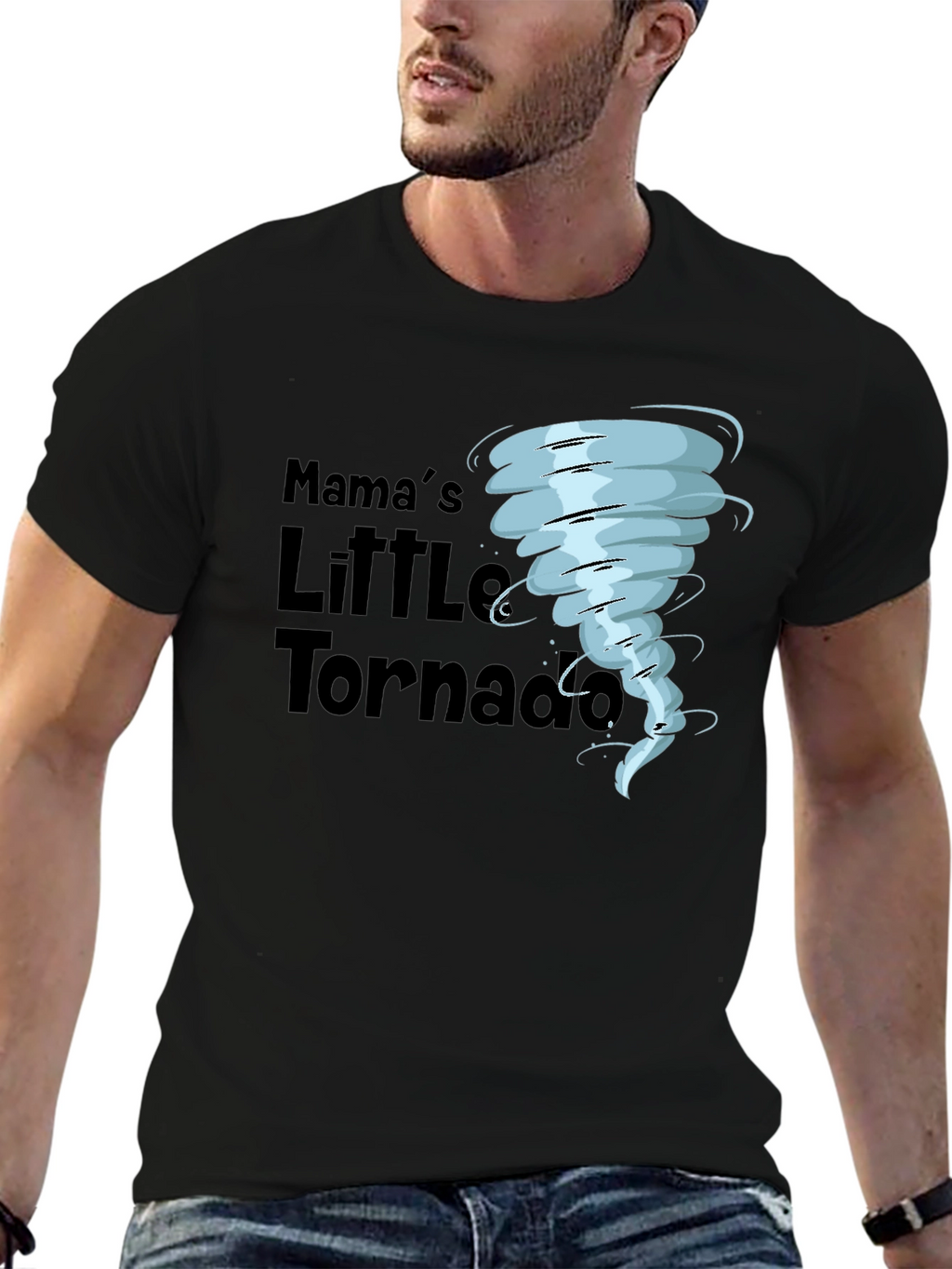 Mamas Little Tornado Black T-Shirt