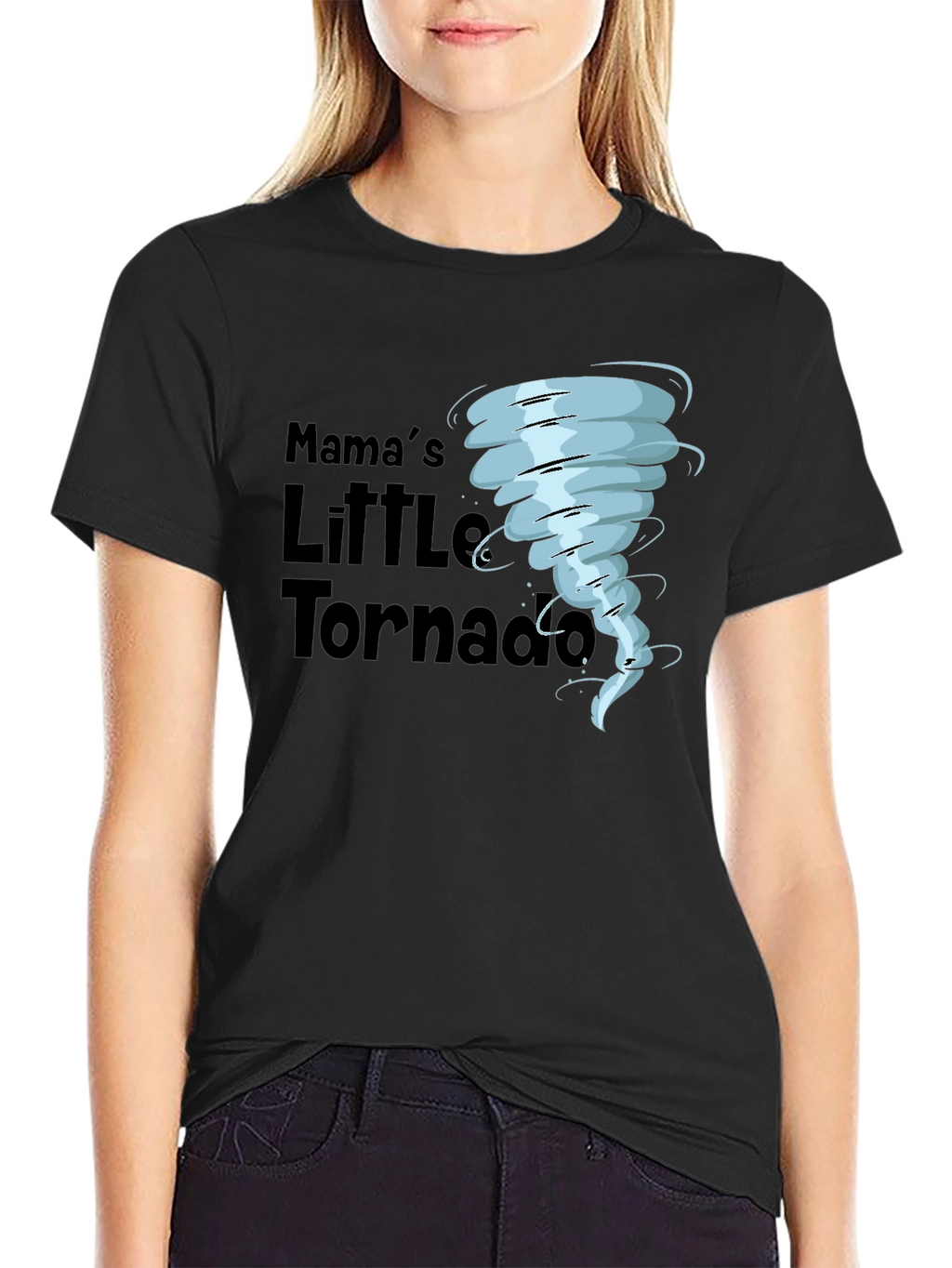Mamas Little Tornado Black T-Shirt