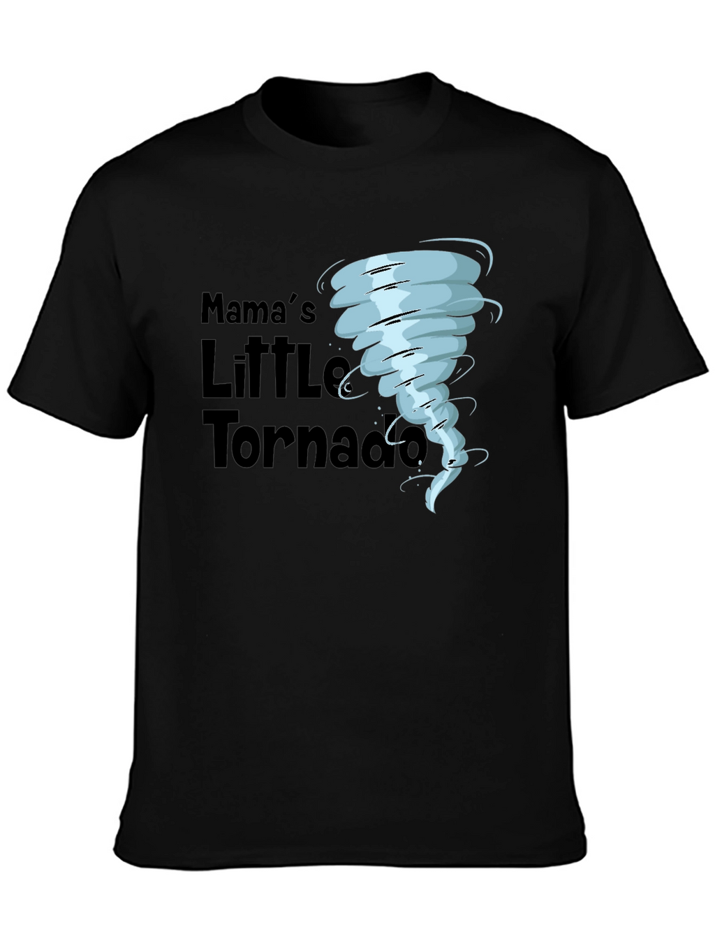 Mamas Little Tornado Black T-Shirt