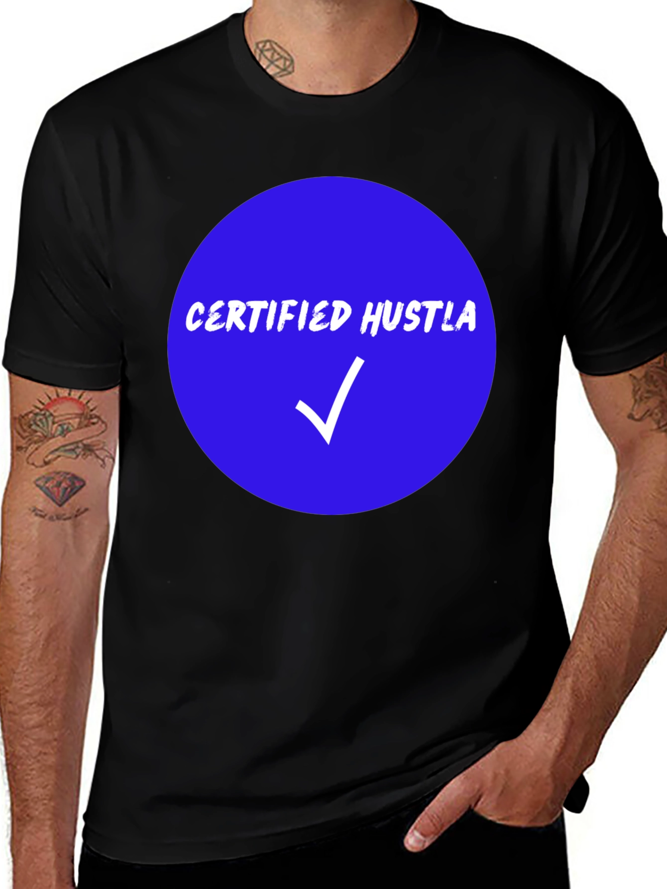 Certified Hustla Black Graphic Tee