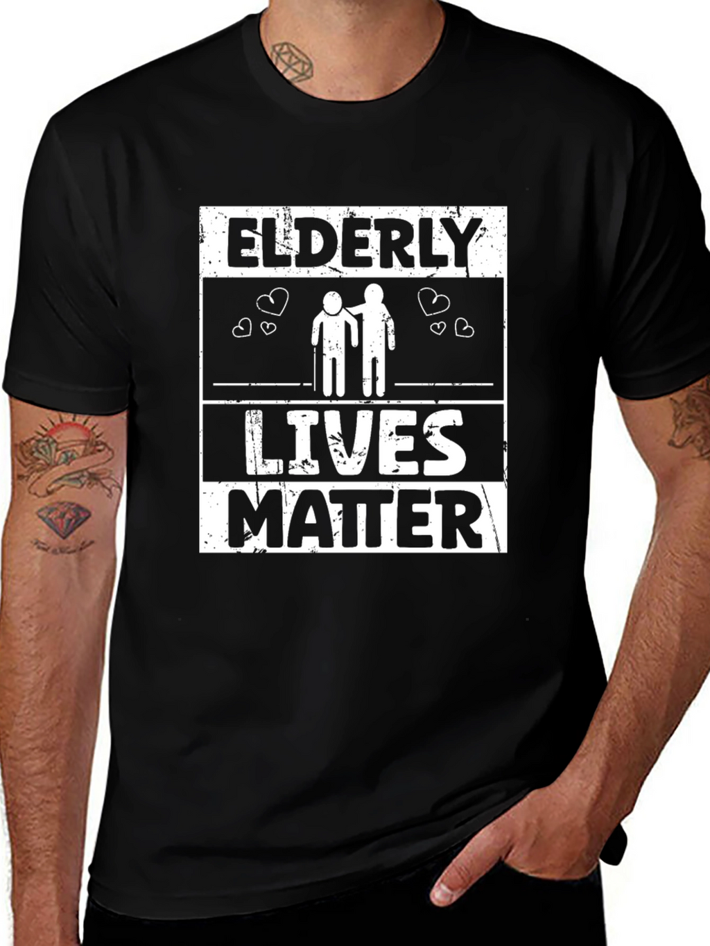 Elderly Lives Matter Black T-Shirt