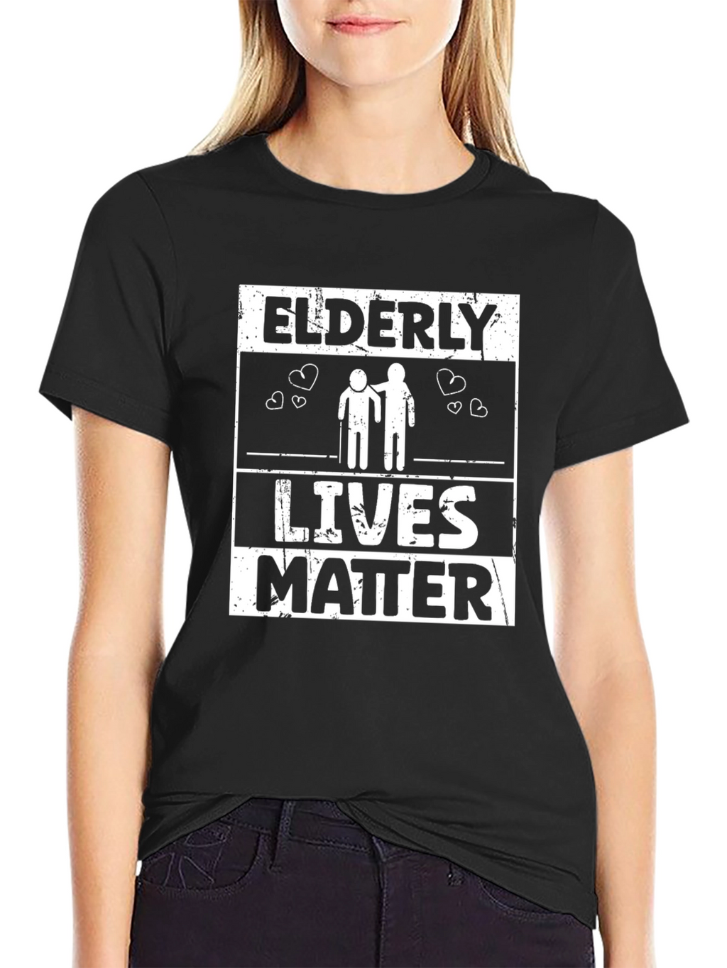 Elderly Lives Matter Black T-Shirt