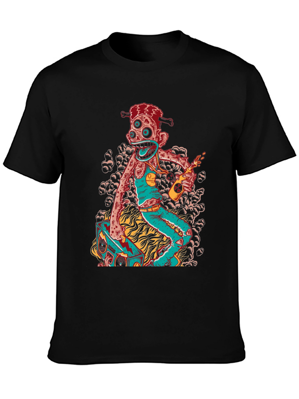 Groovy Zombie Boombox Graphic Tee