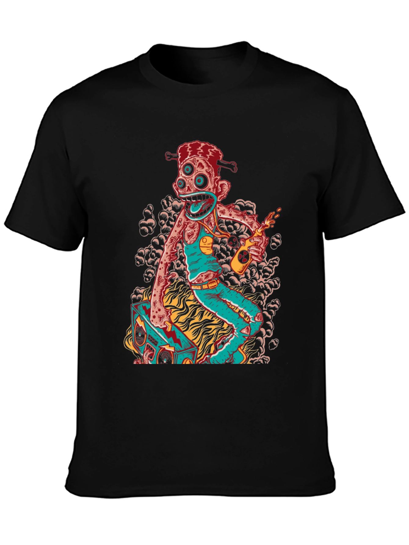 Groovy Zombie Boombox Graphic Tee