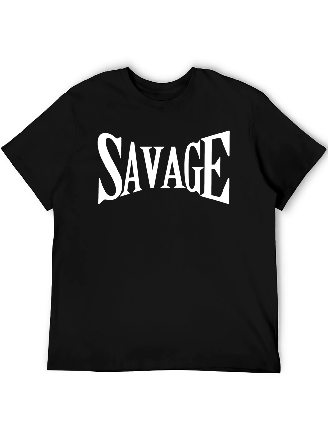 Savage Graphic Tee - Bold Black Cotton T-Shirt