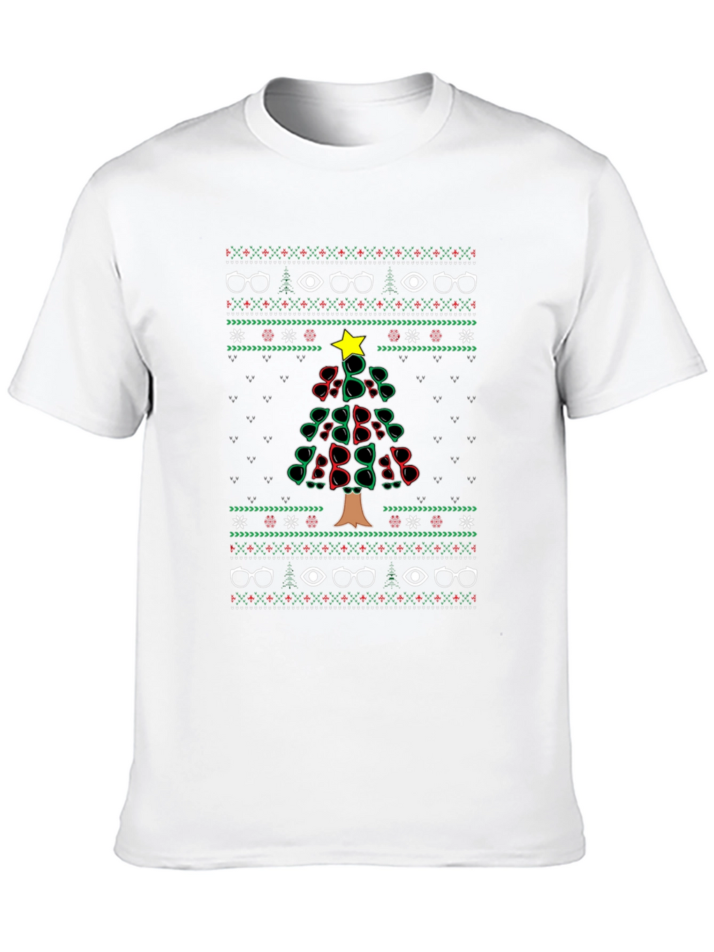 Christmas Glasses Tree Ugly Sweater T-Shirt