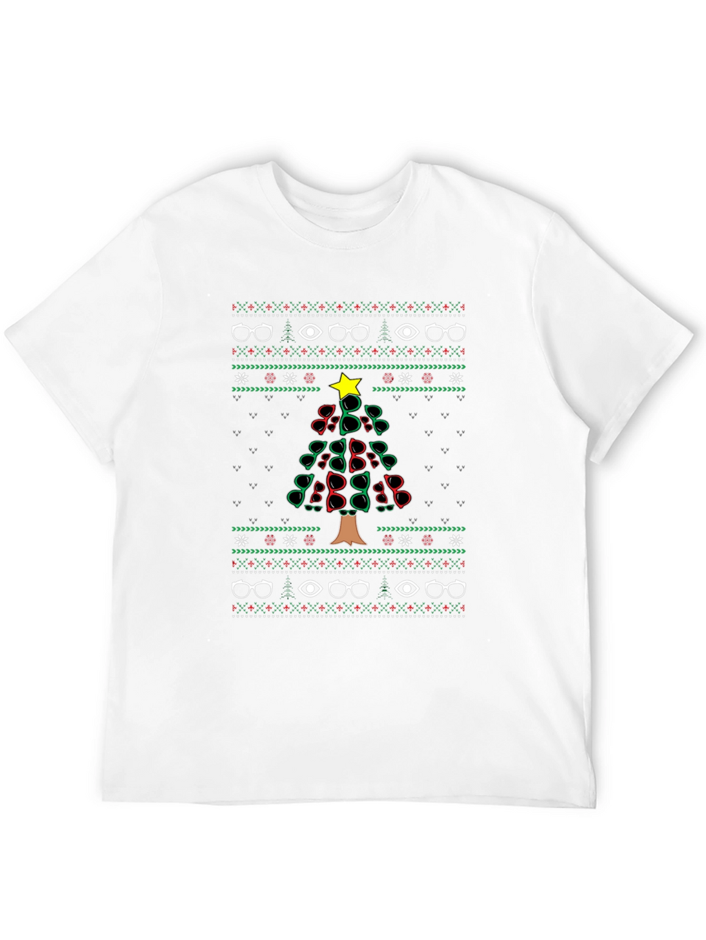 Christmas Glasses Tree Ugly Sweater T-Shirt