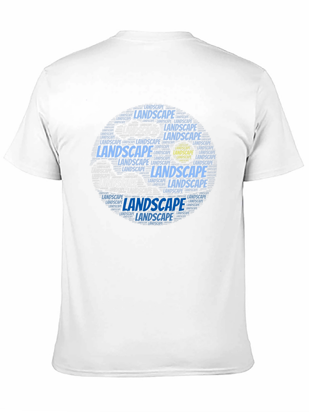 Landscape Typography Mens Black T-Shirt