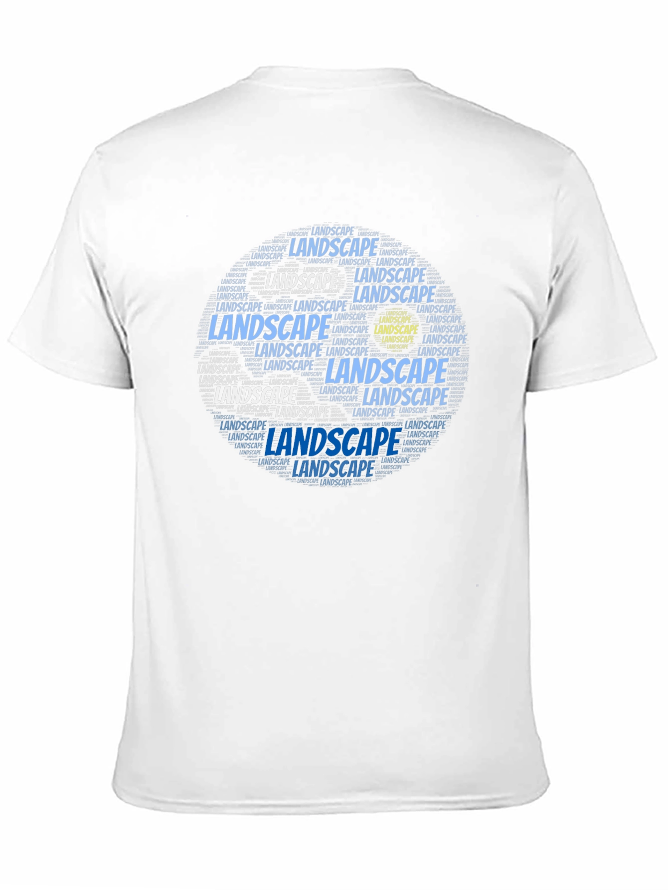Landscape Typography Mens Black T-Shirt