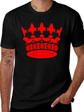 Red Crown Graphic Black T-Shirt