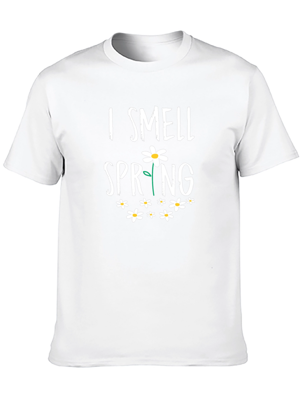 I Smell Spring Graphic Print Black T-Shirt