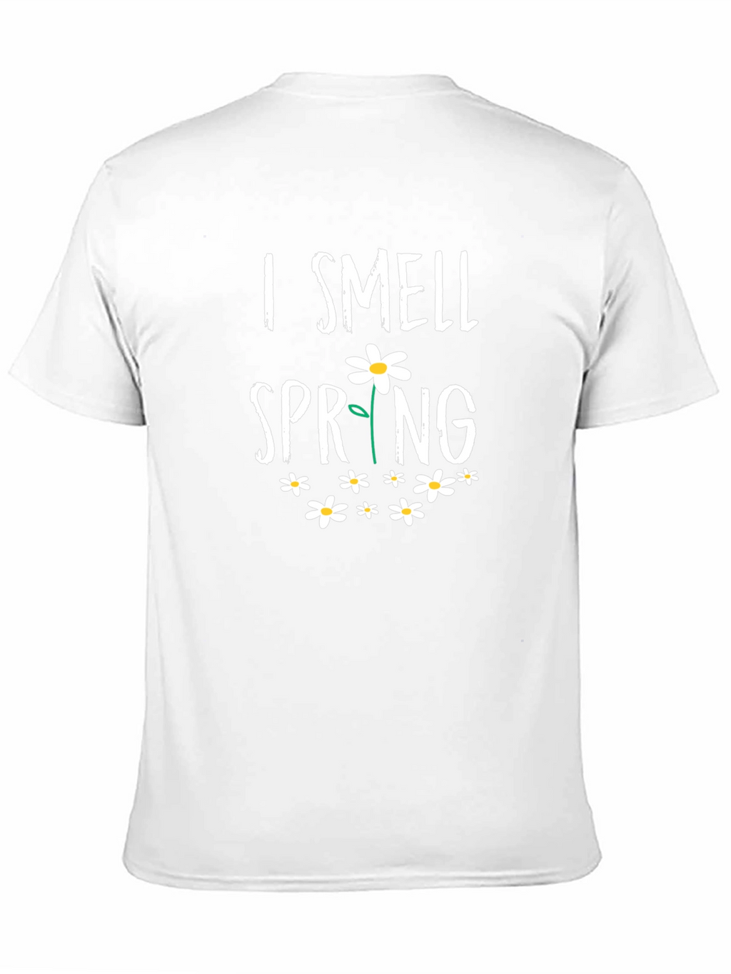 I Smell Spring Graphic Print Black T-Shirt