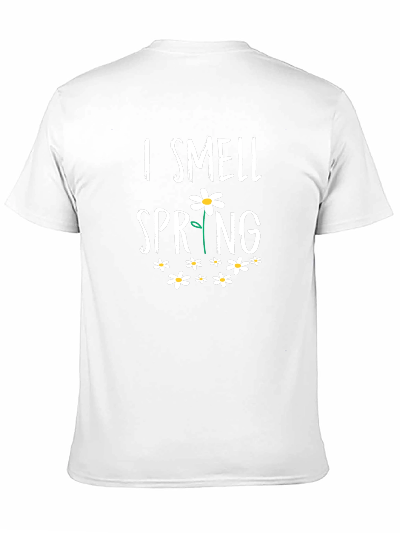 I Smell Spring Graphic Print Black T-Shirt