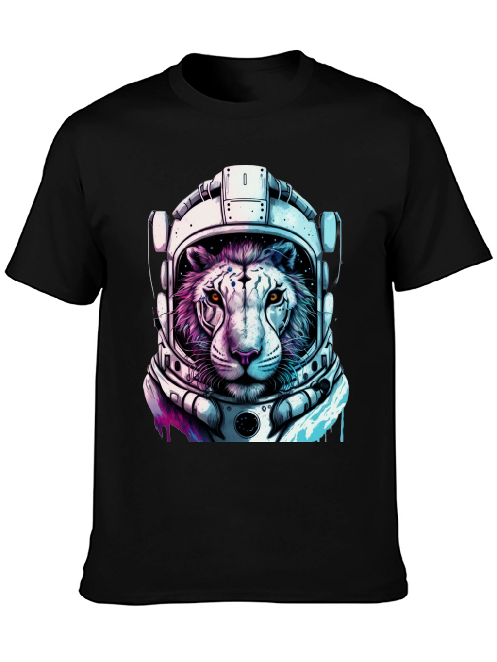 Astronaut Tiger Graphic Tee - Cool Space Cat Shirt