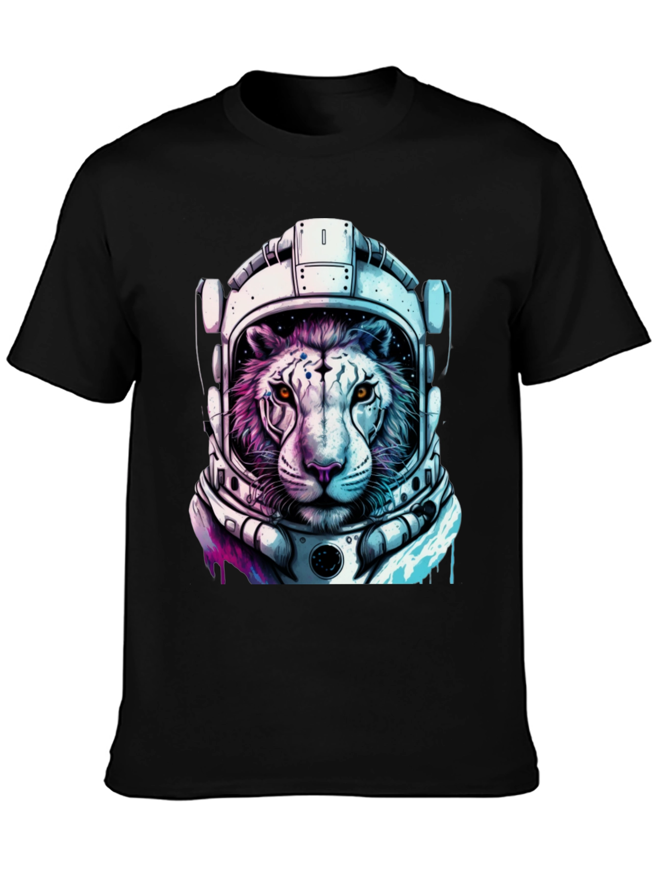 Astronaut Tiger Graphic Tee - Cool Space Cat Shirt
