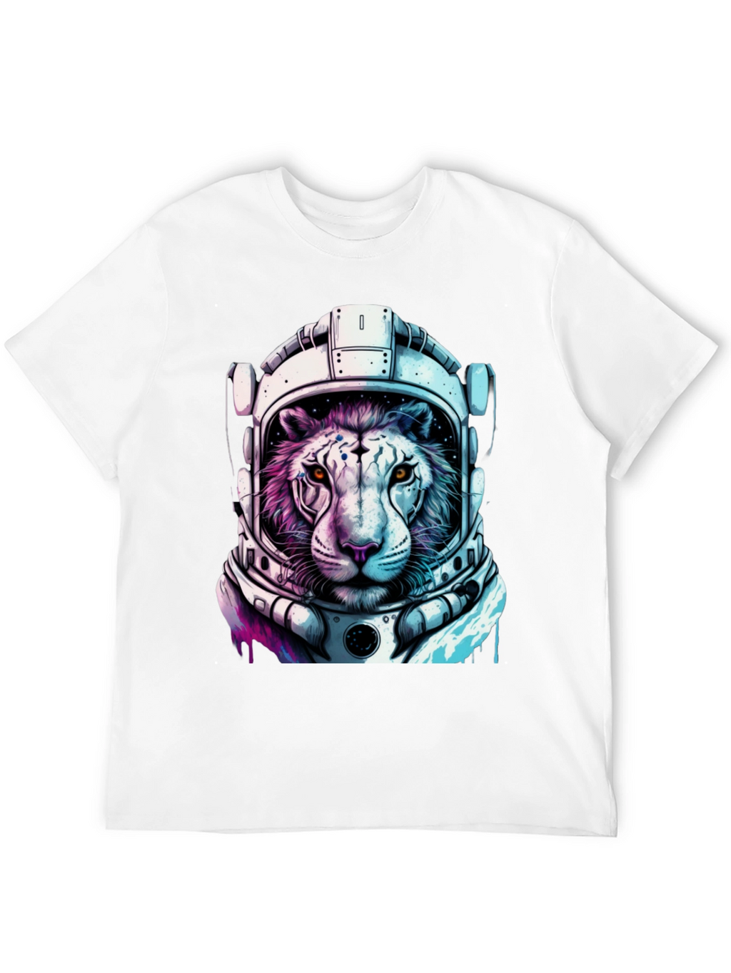 Astronaut Tiger Graphic Tee - Cool Space Cat Shirt