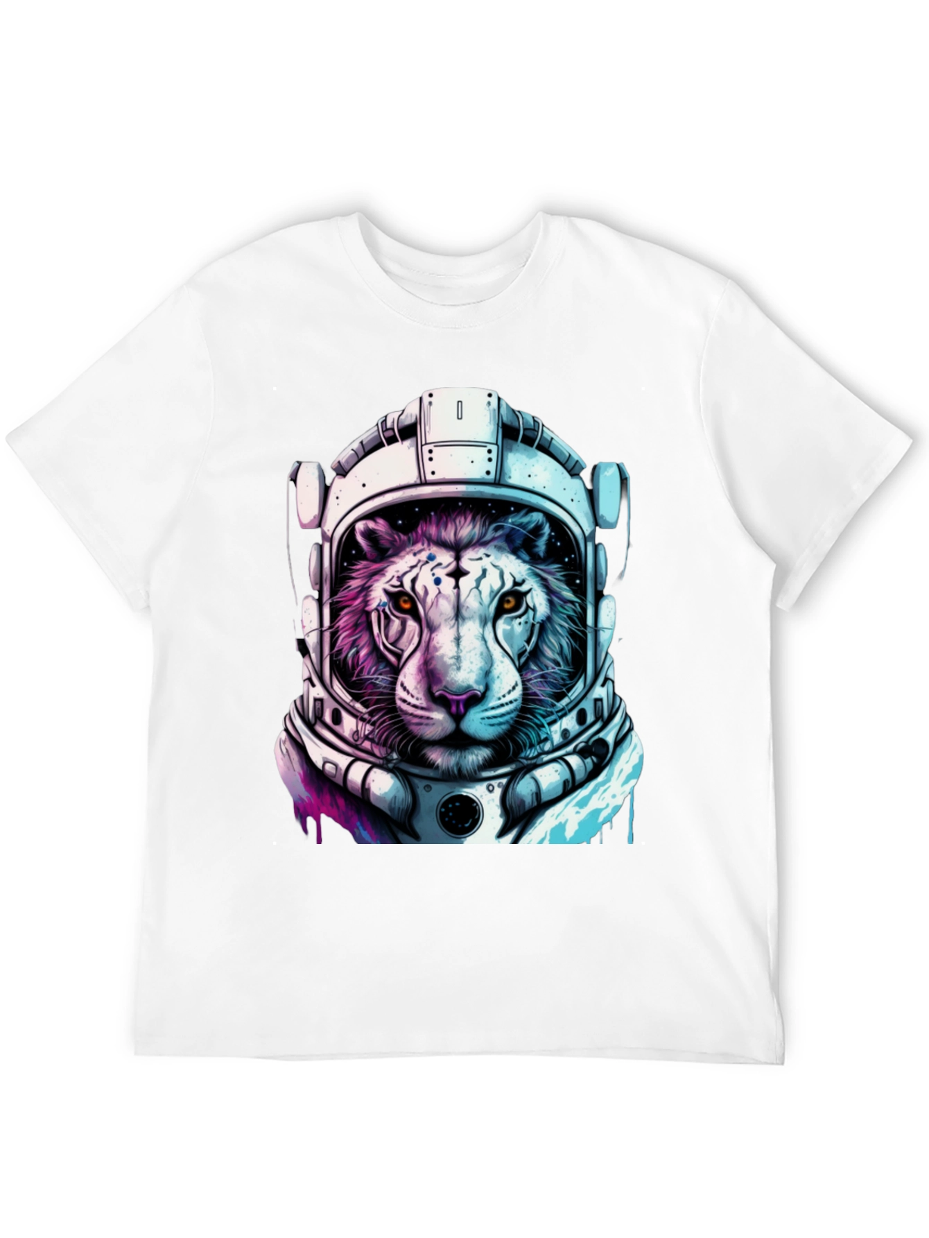 Astronaut Tiger Graphic Tee - Cool Space Cat Shirt
