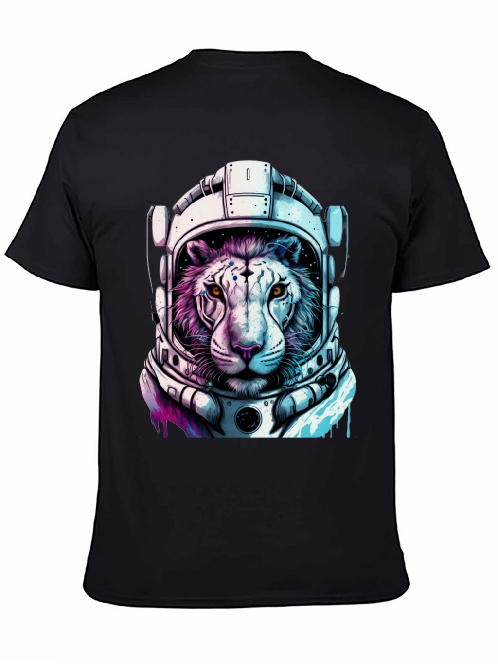 Astronaut Tiger Graphic Tee - Cool Space Cat Shirt