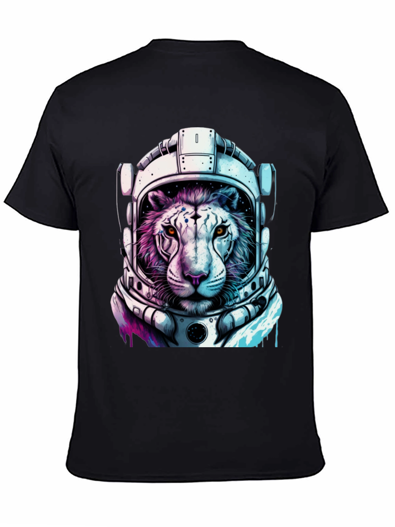 Astronaut Tiger Graphic Tee - Cool Space Cat Shirt