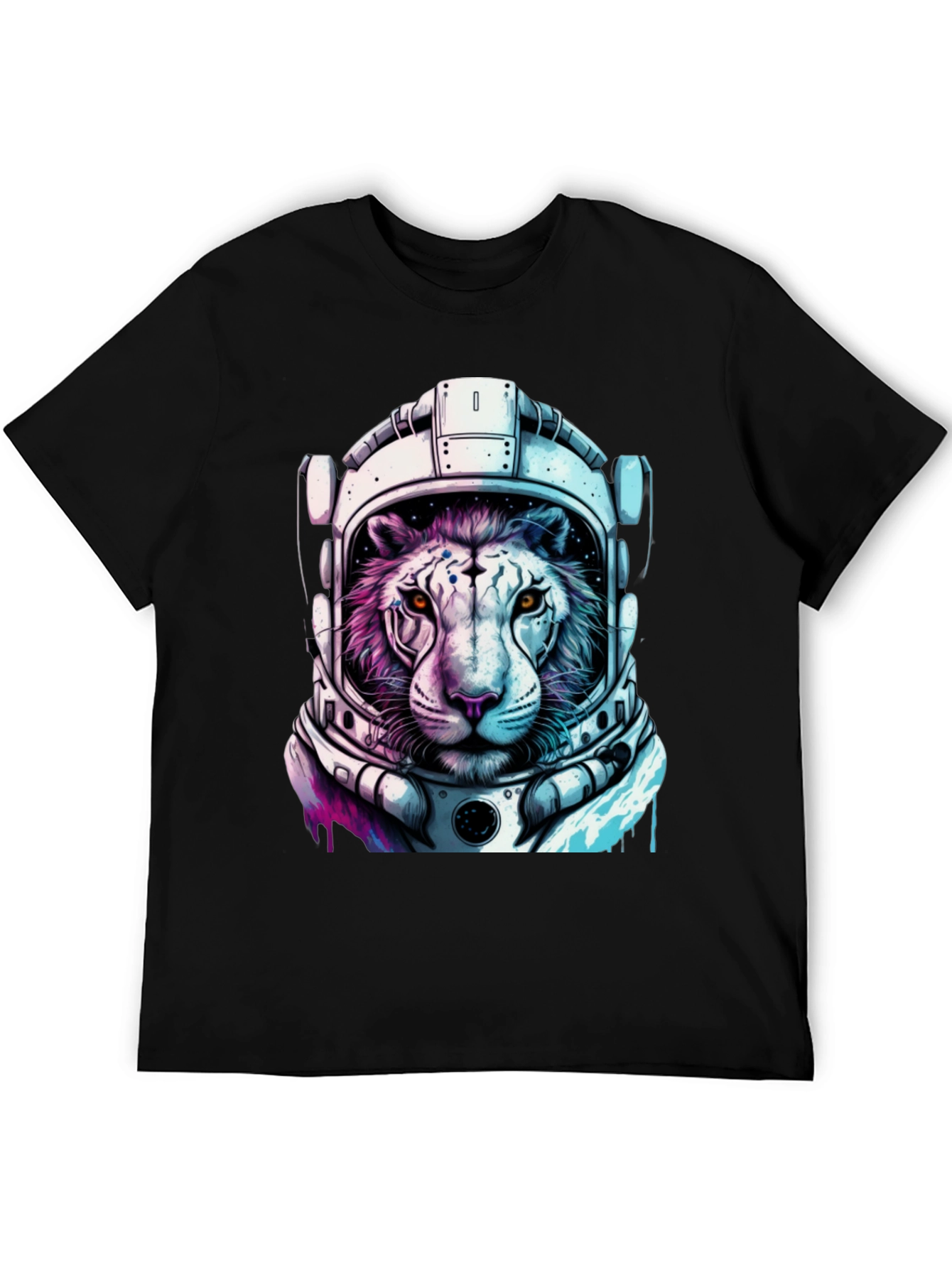 Astronaut Tiger Graphic Tee - Cool Space Cat Shirt