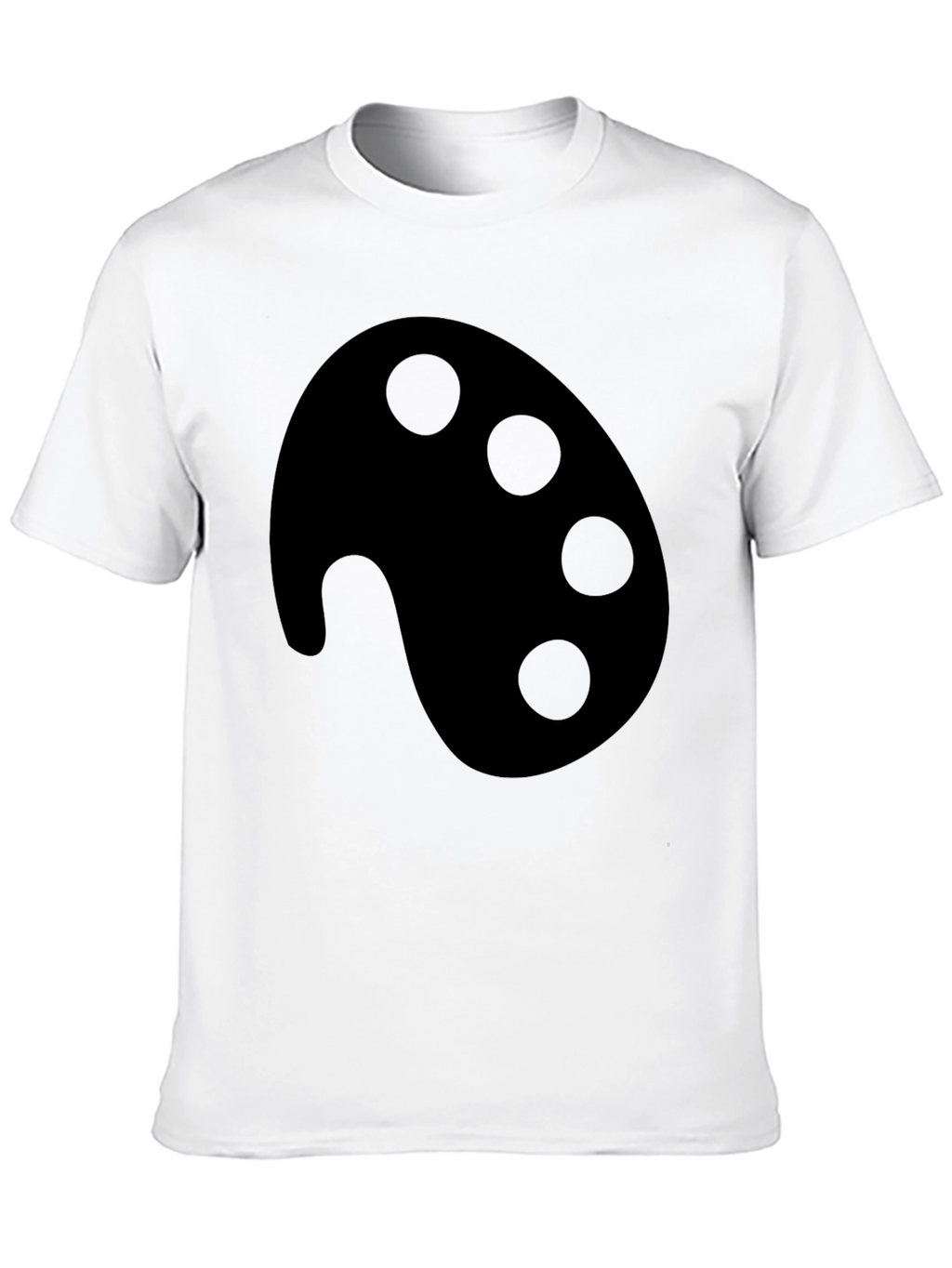 Artist Palette Graphic Tee - Black Cotton T-Shirt