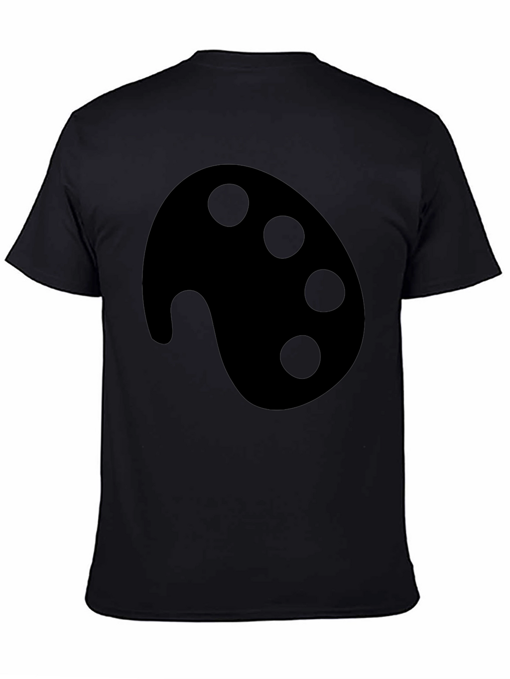 Artist Palette Graphic Tee - Black Cotton T-Shirt