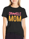 Doodle Mom T-Shirt - Dog Paw Heart Design