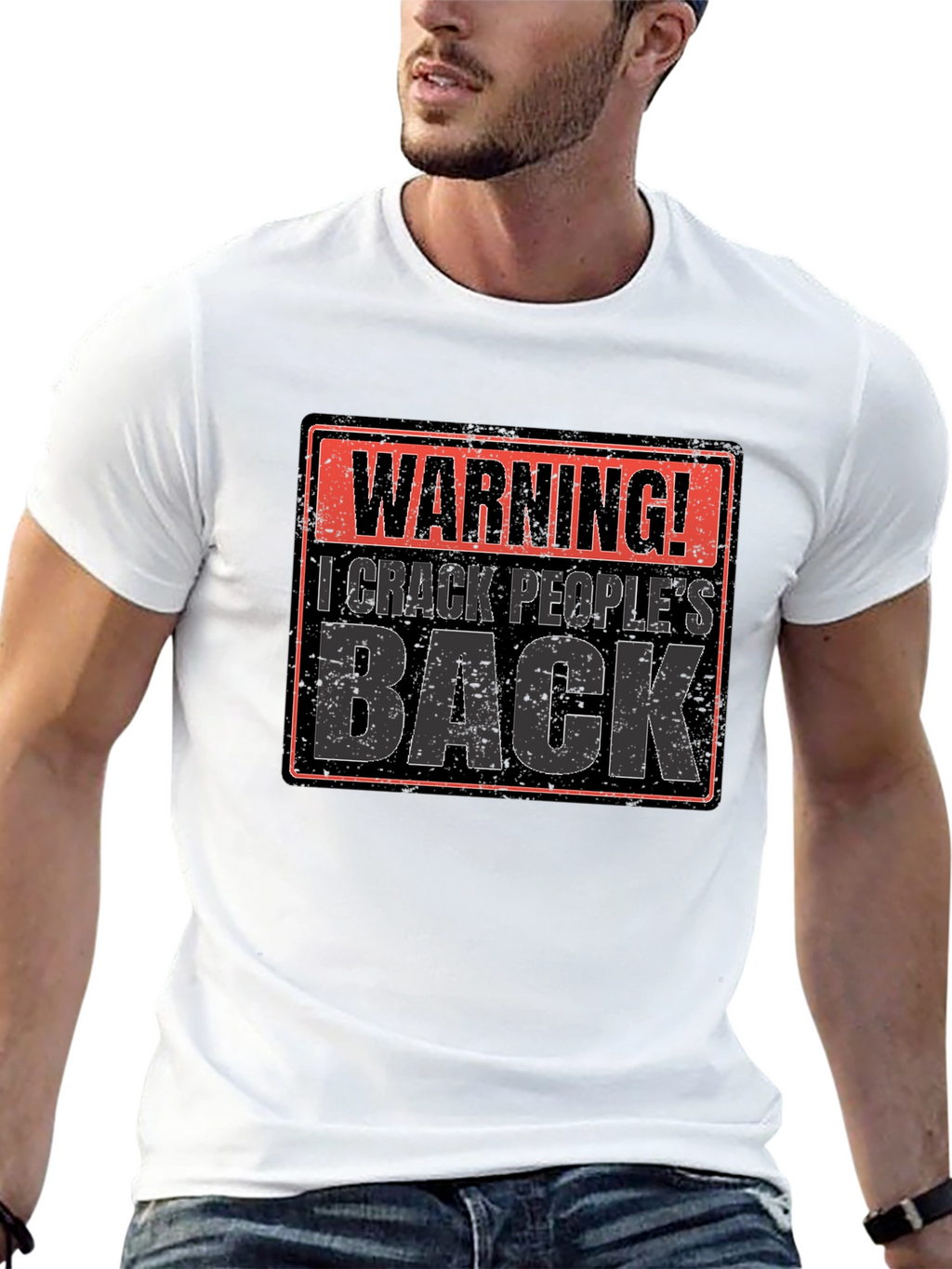 Warning! I Crack Peoples Back Funny T-Shirt