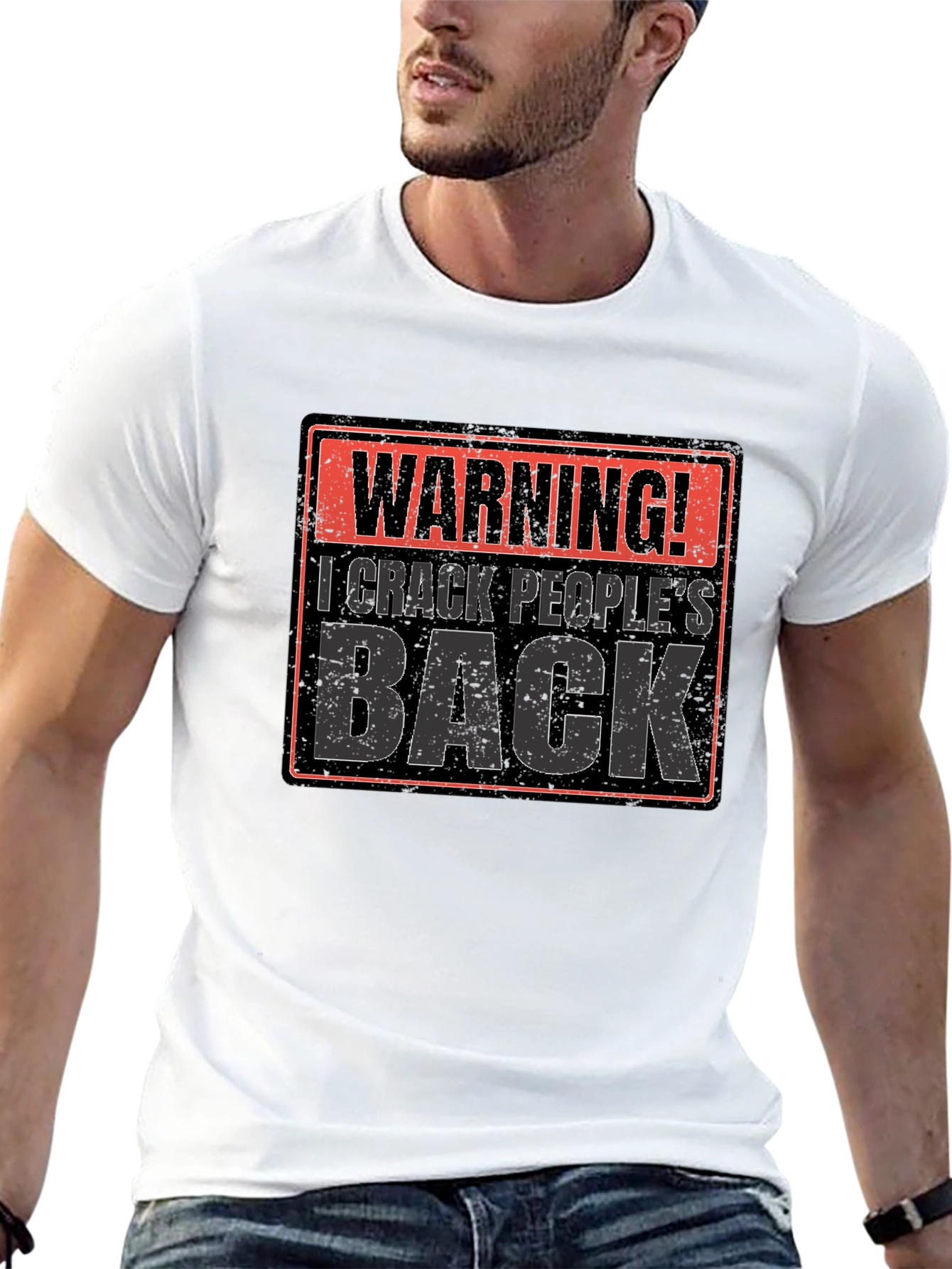 Warning! I Crack Peoples Back Funny T-Shirt