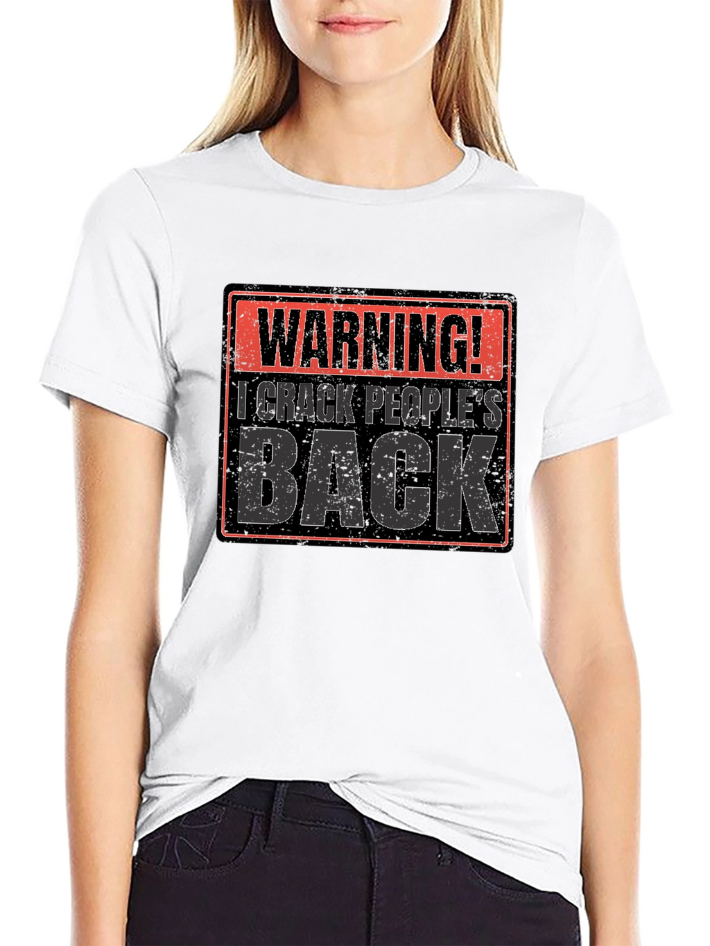 Warning! I Crack Peoples Back Funny T-Shirt