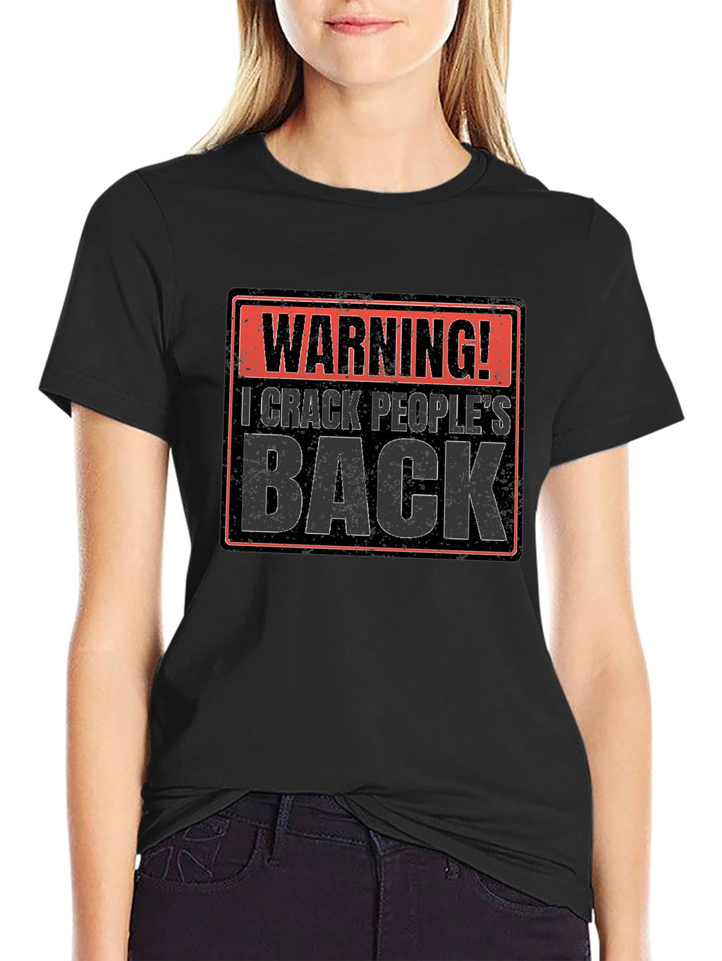 Warning! I Crack Peoples Back Funny T-Shirt