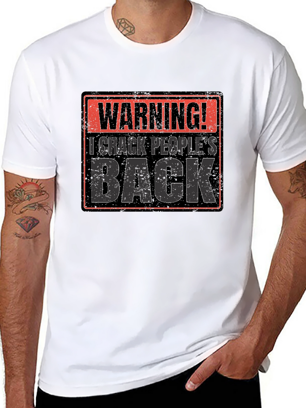 Warning! I Crack Peoples Back Funny T-Shirt