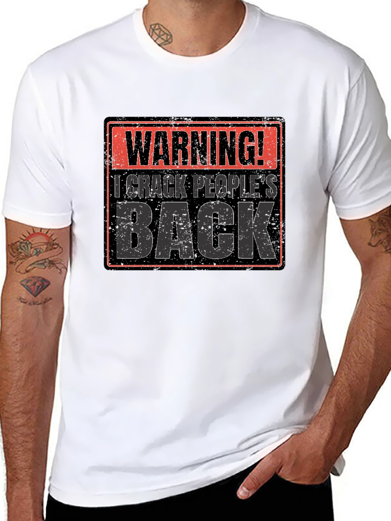 Warning! I Crack Peoples Back Funny T-Shirt