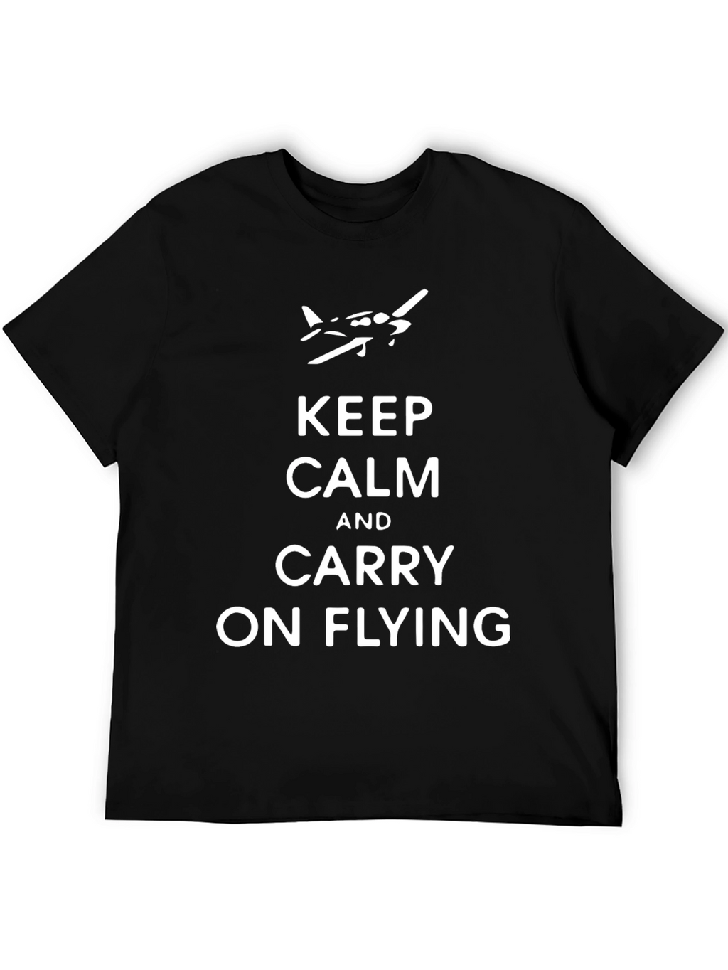 Keep Calm and Carry On Flying T-Shirt - Black