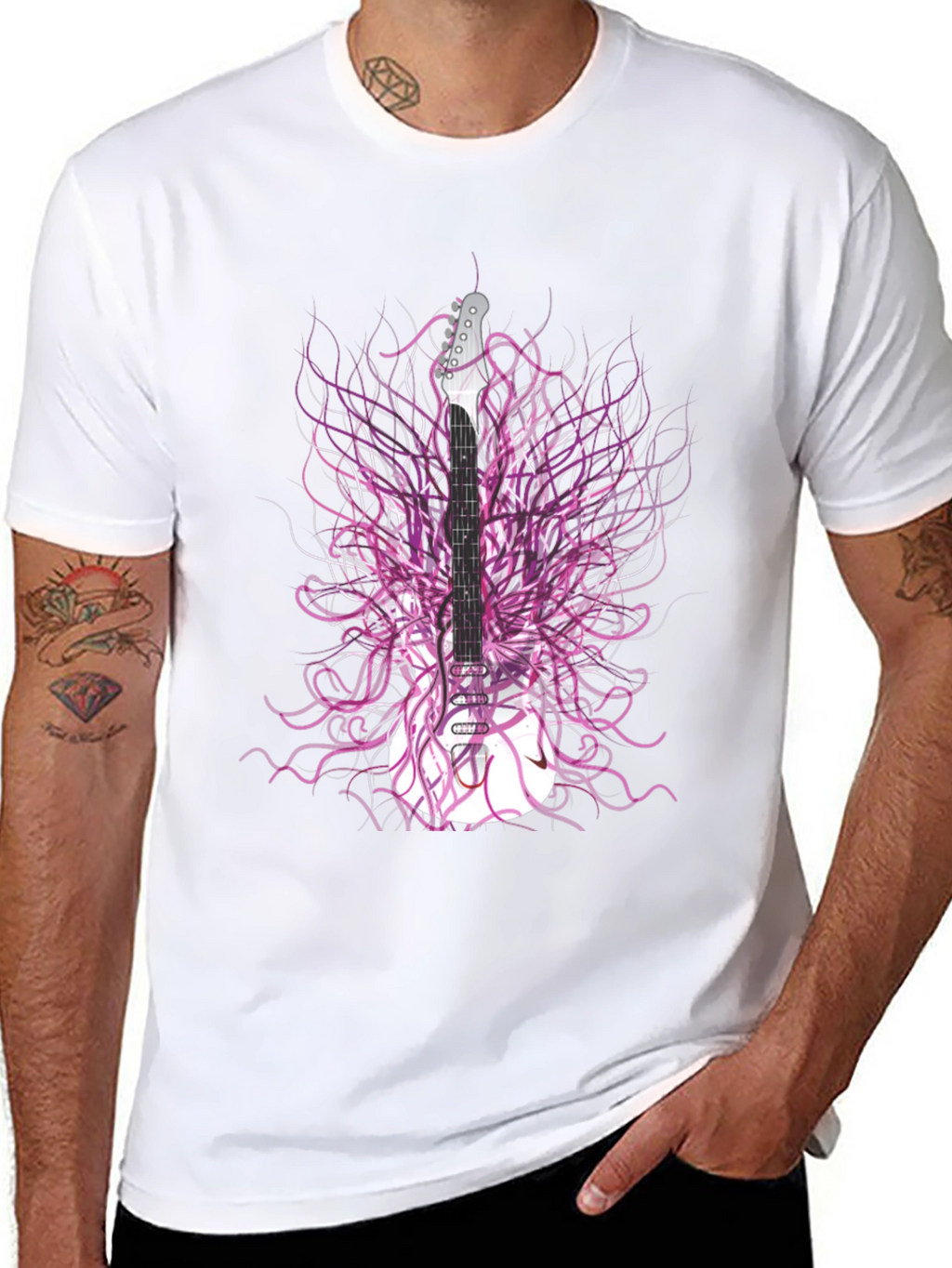 Guitar Art Tee - Electric Guitar T-Shirt