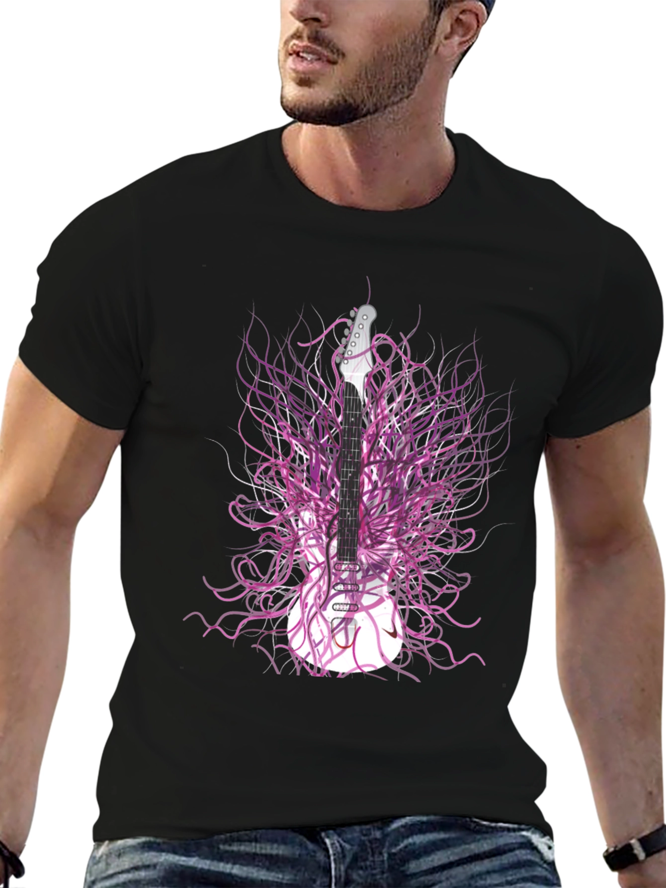 Guitar Art Tee - Electric Guitar T-Shirt