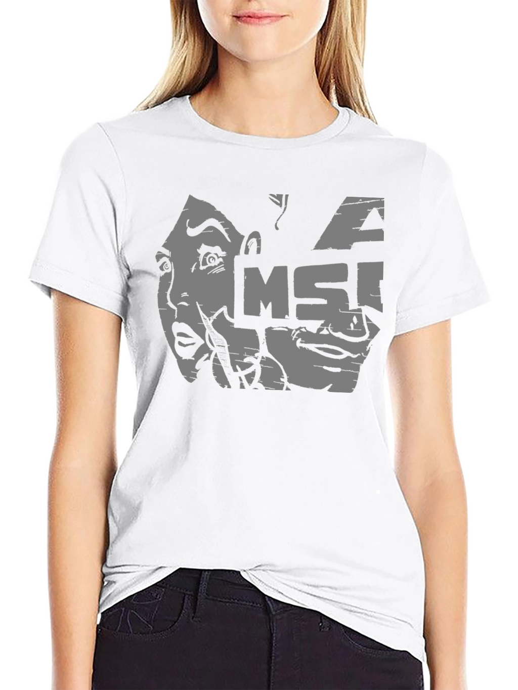 MSI Graphic Tee - Black Cotton Casual T-Shirt