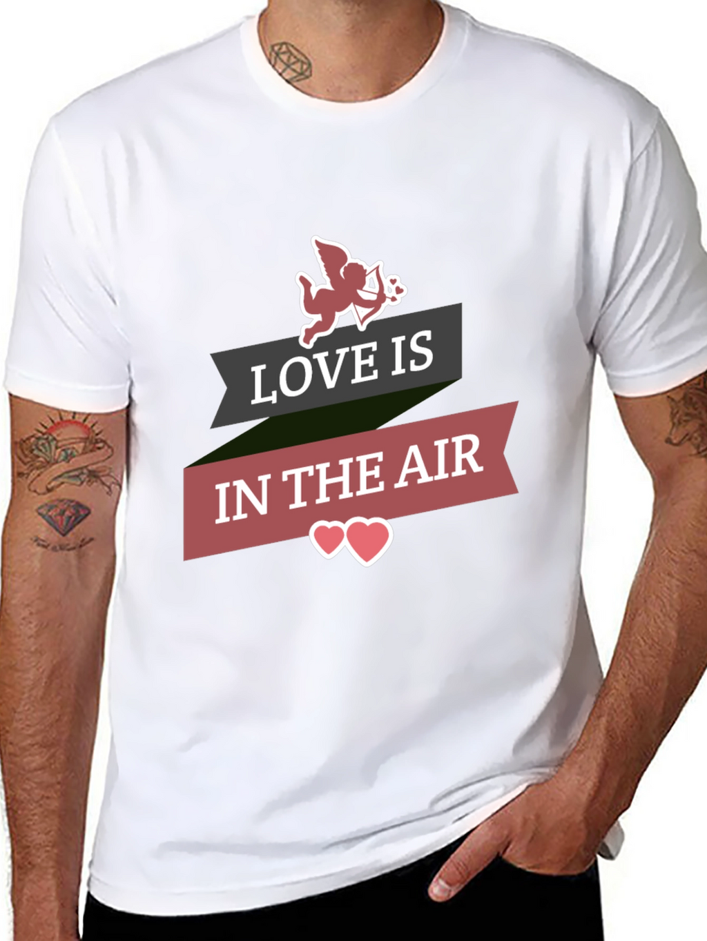 Love is in the Air Valentines Day Graphic T-Shirt