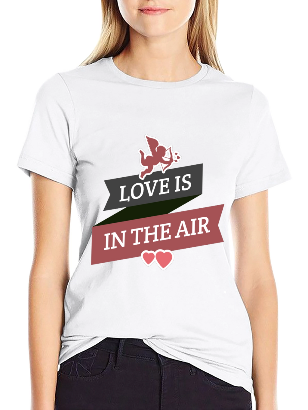 Love is in the Air Valentines Day Graphic T-Shirt