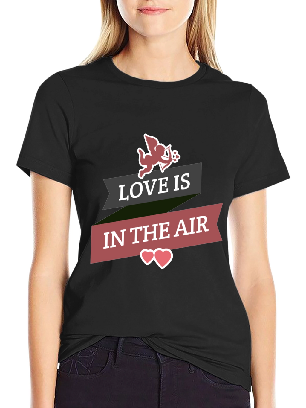 Love is in the Air Valentines Day Graphic T-Shirt